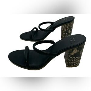 a new day Black and Gray Elegant Heels